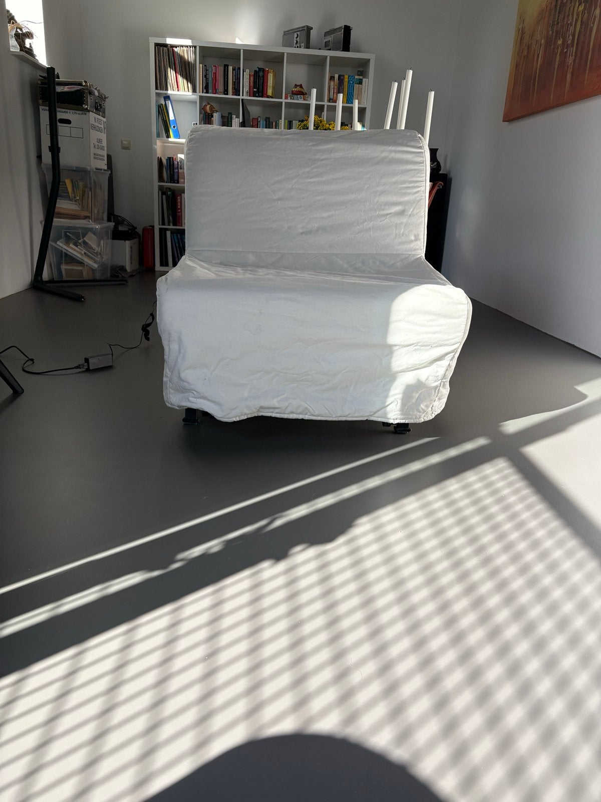 IKEA slaapbankje - Ideaal voor kleine ruimtes, Ophalen, Gebruikt, Eenpersoons, Wit
