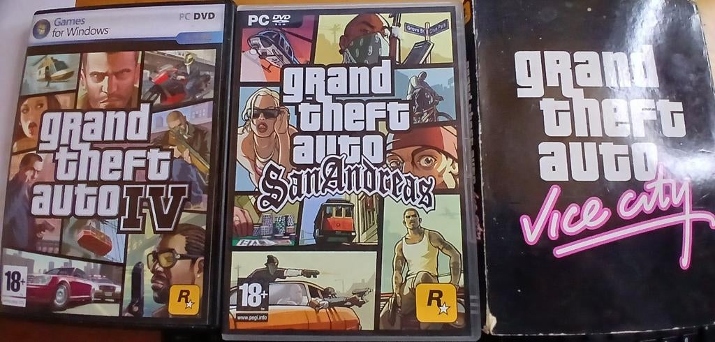 Grand Theft Auto PC games: IV, San Andreas, Vice City, Spelcomputers en Games, Games | Pc, Gebruikt, Vanaf 18 jaar, 1 speler, Ophalen
