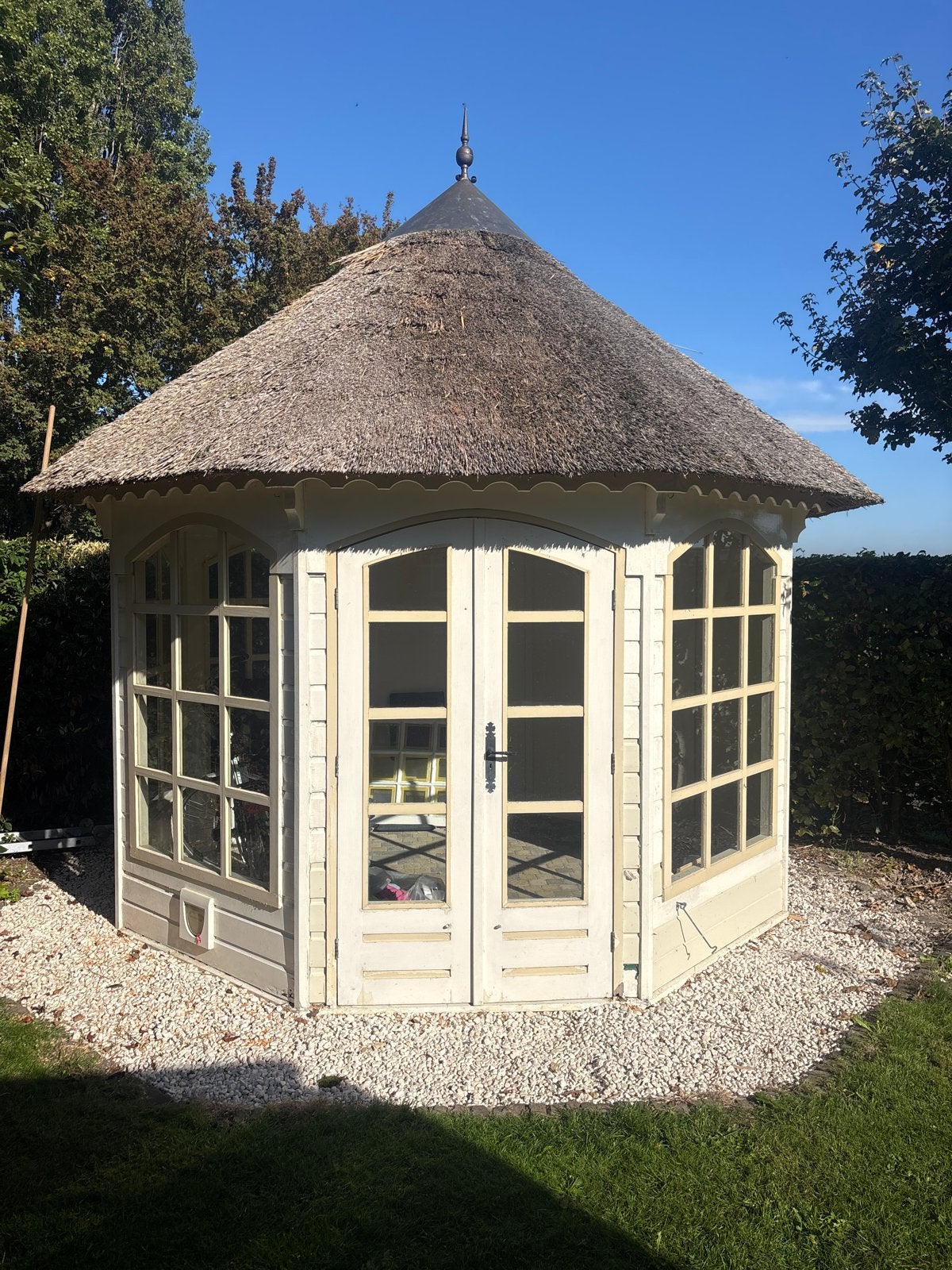 Prachtig rietgedekt tuinhuis/prieel, Ophalen, 250 tot 500 cm, Hout, 200 tot 400 cm