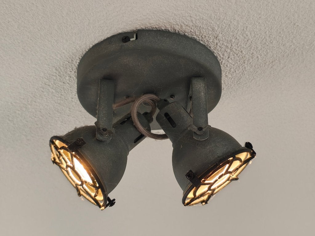 Moderne wandlampjes met koperen kooi, Huis en Inrichting, Ophalen, Overige typen, Zo goed als nieuw, Verstelbaar