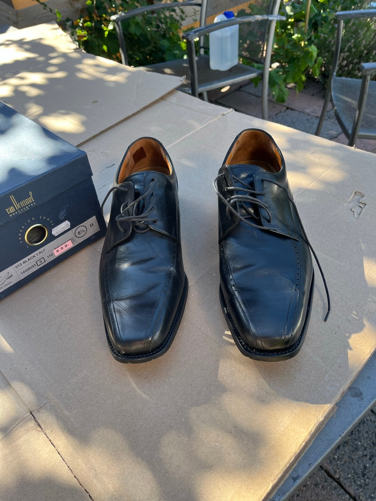 Z.g.a.n. Van Bommel zwarte herenschoenen, maat 42,5, Kleding | Heren, Schoenen, Ophalen of Verzenden, Zo goed als nieuw, Zwart