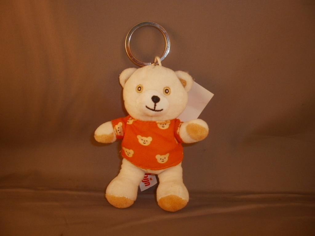 2x robijn beertje sleutelhanger crème bruin met truitje, Kinderen en Baby's, Speelgoed | Knuffels en Pluche, Beer, Nieuw, Ophalen of Verzenden