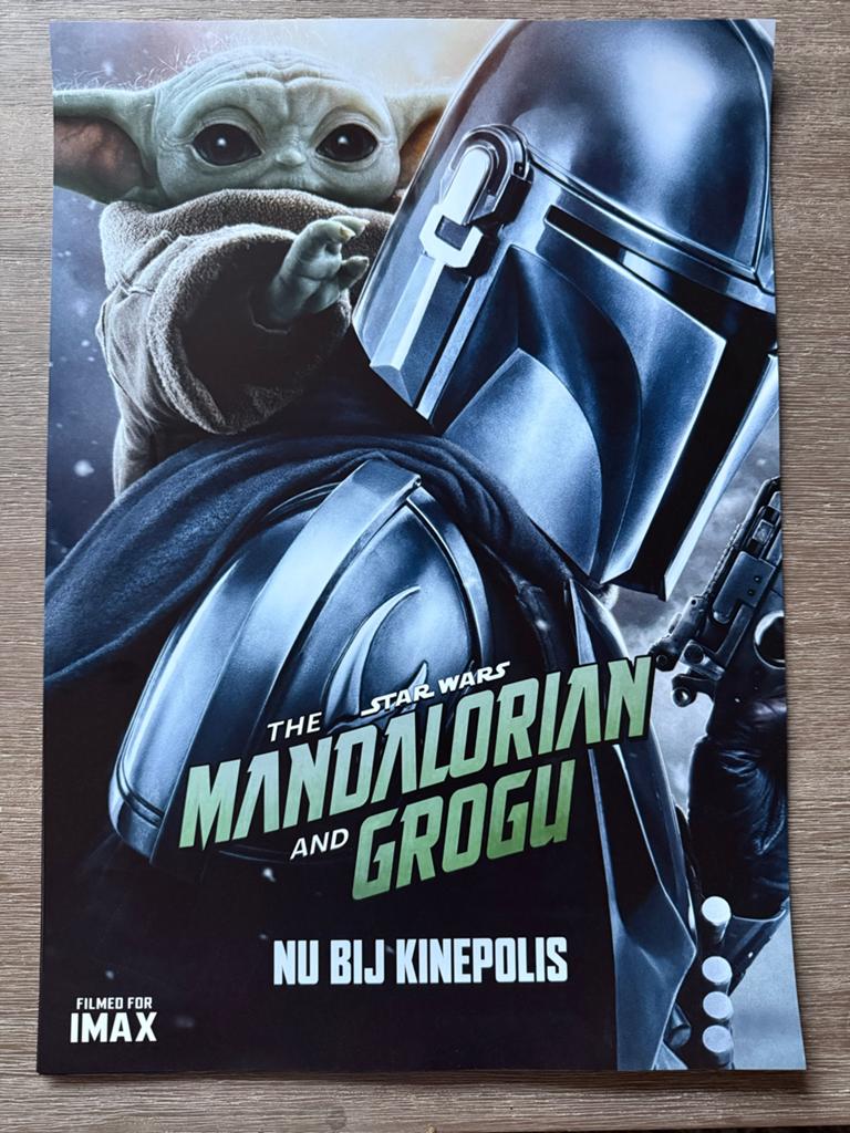 The Mandalorian and Grogu Kinepolis IMAX Promotieposter A3, Verzamelen, Ophalen of Verzenden, Zo goed als nieuw