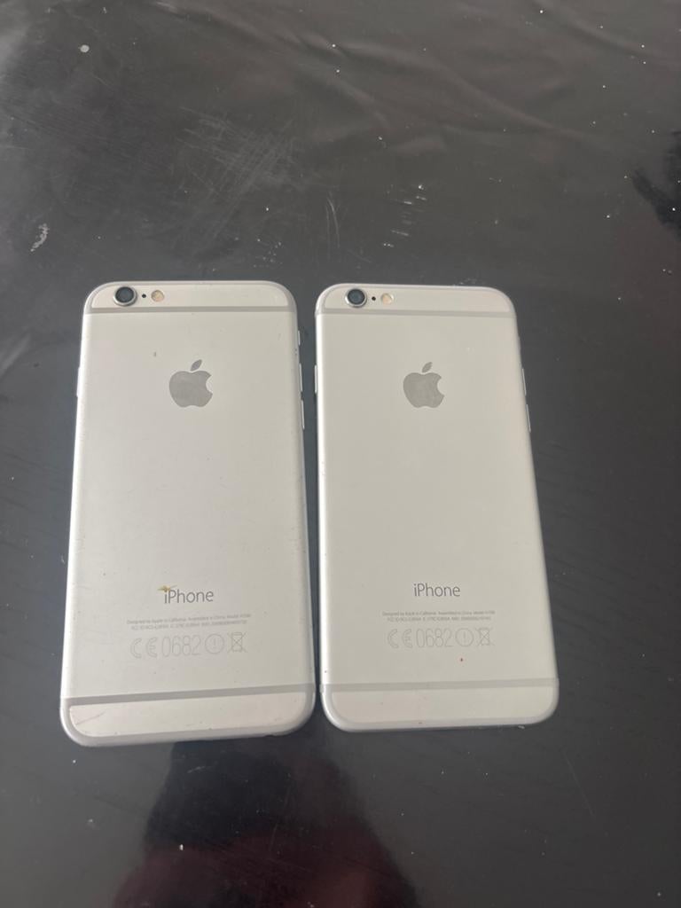 2x Apple iPhone 6S en iPhone 6 - Zilver, Gebruikt, Ophalen of Verzenden, Zonder simlock, Zonder abonnement