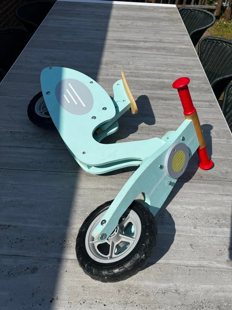Verstelbare houten loopfiets - Mintgroen, Ophalen, Gebruikt, Loopfiets