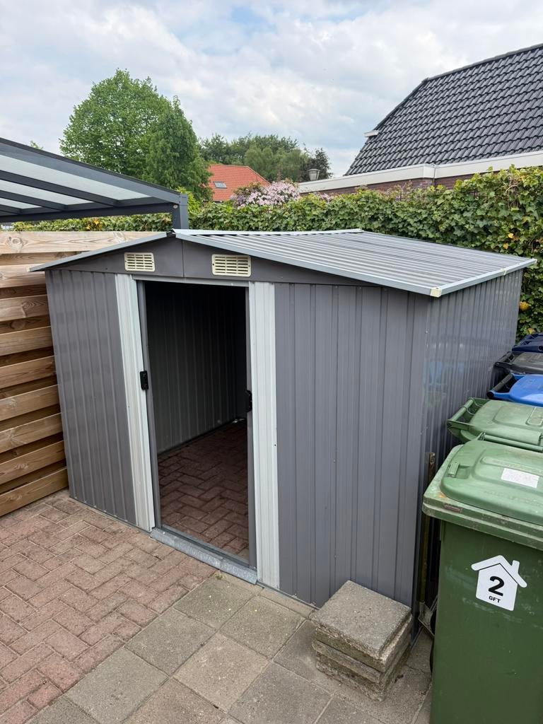 Aluminium berging, Schuur, Ophalen of Verzenden, Zo goed als nieuw, Zonder ramen