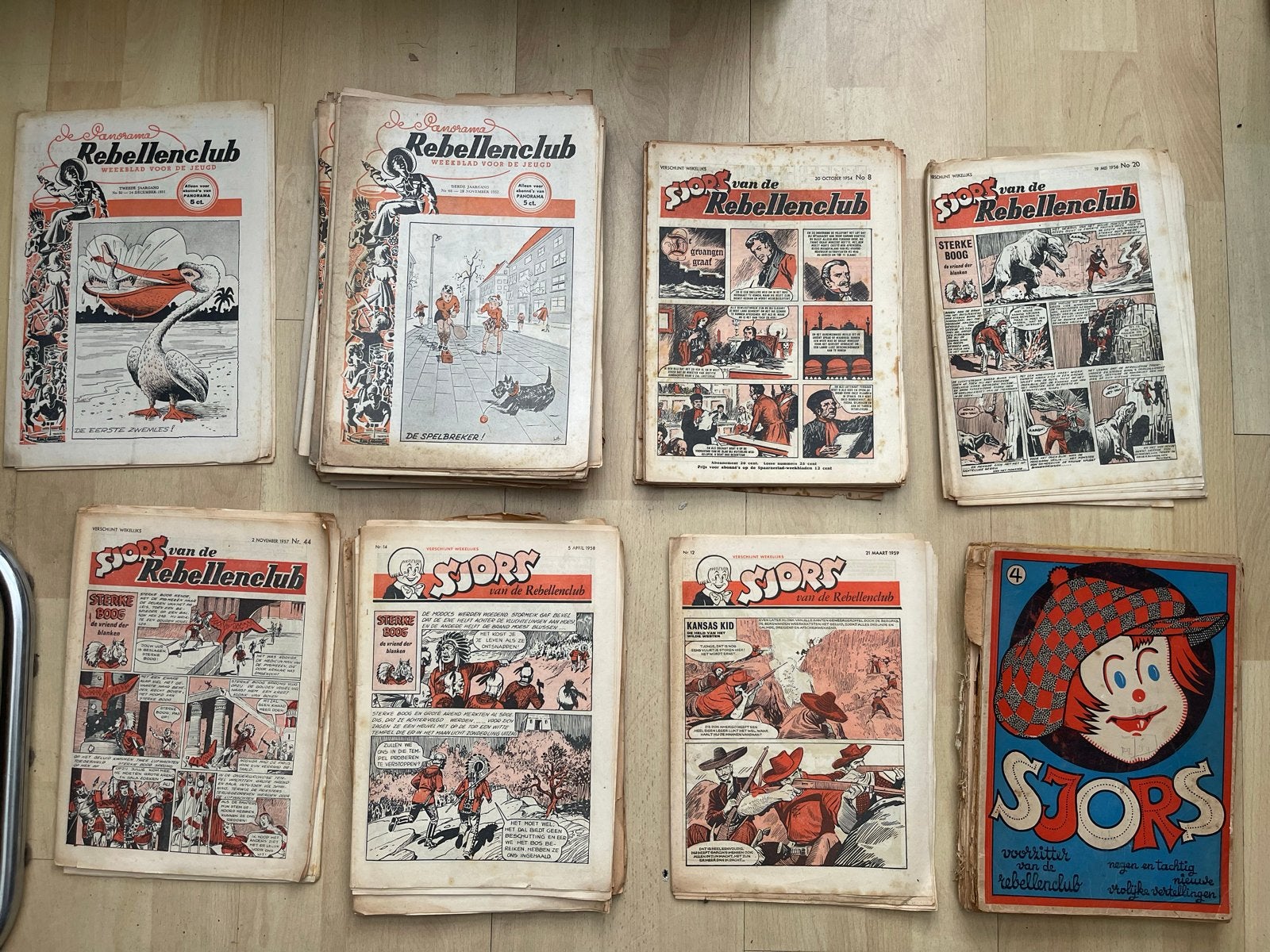 Sjors van de Rebellenclub jaren ‘50 - Oude stripboeken, Meerdere stripboeken, Ophalen of Verzenden, Gelezen