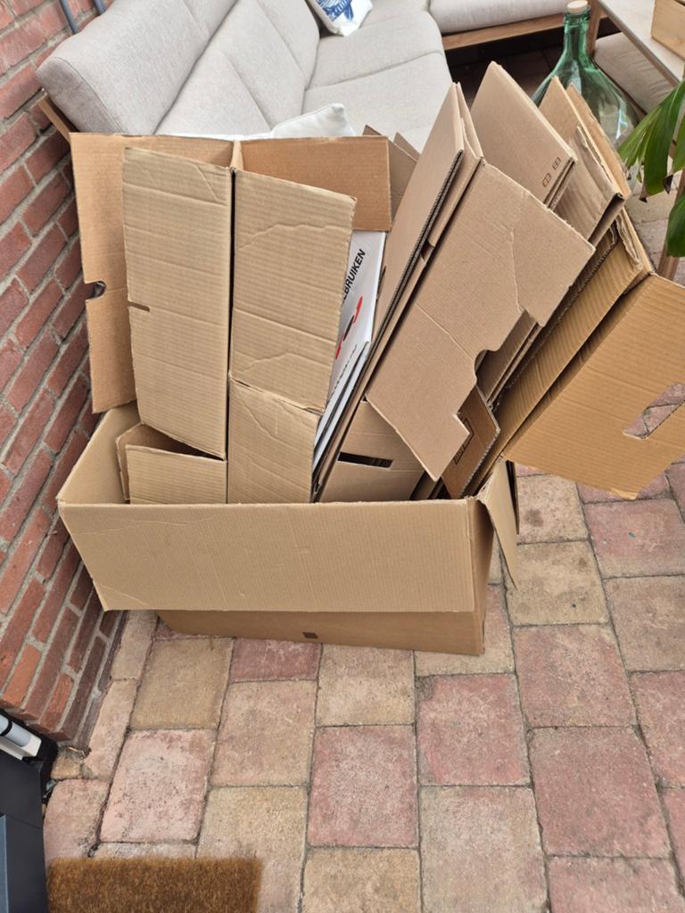 Grote partij gebruikte verhuisdozen, Ophalen, Opvouwbaar, 35 tot 50 cm, Doos