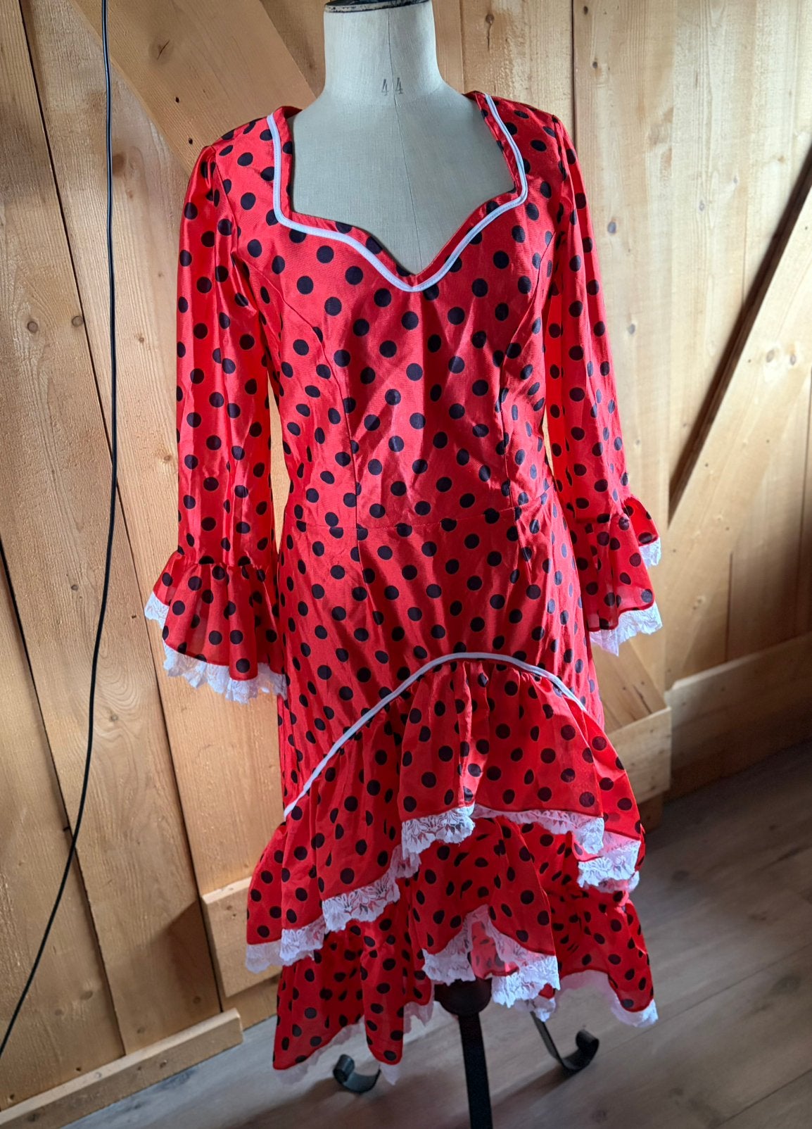 Spaanse jurk maat S, Carnaval, Ophalen of Verzenden, Zo goed als nieuw, Kleding