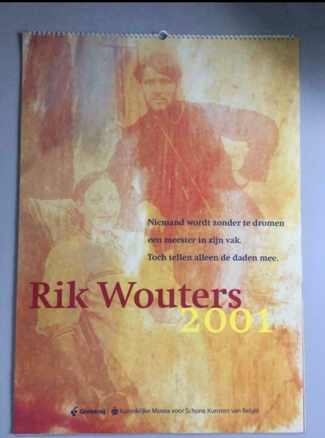 kunstkalender 2001 Grontmij mus. Schone Kunsten Rik Wouters, Diversen, Kalenders, Gebruikt, Maandkalender, Ophalen of Verzenden