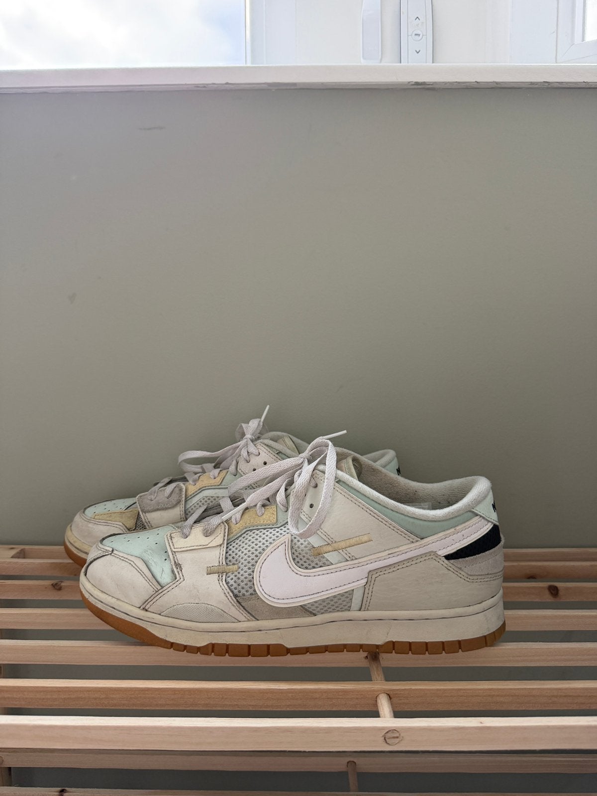 Nike Dunk Low Scrap "Sea Glass" Maat 44, Overige kleuren, Ophalen of Verzenden, Sneakers of Gympen, Gedragen