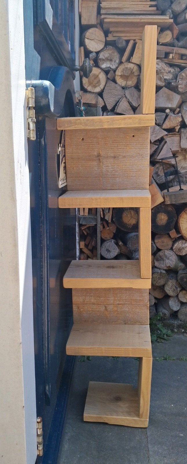 Steigerhout hoek wandplank boekenplank, Ophalen, Nieuw