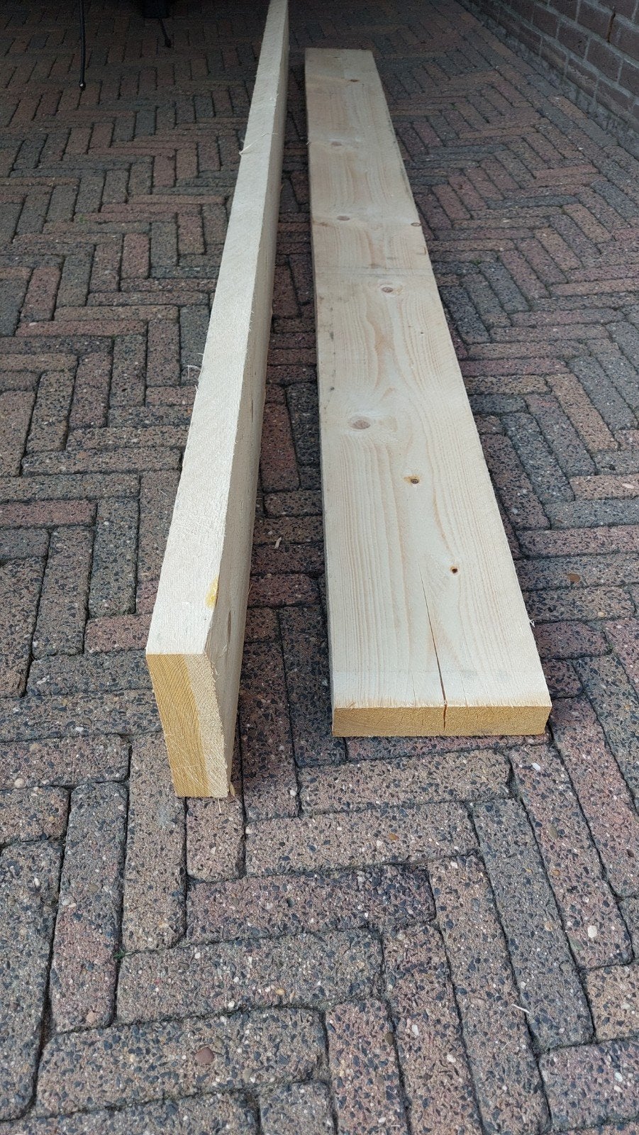 8 mooie rechte grenen balken NIEUW, Tuin en Terras, Ophalen, Nieuw, 250 cm of meer, Balken