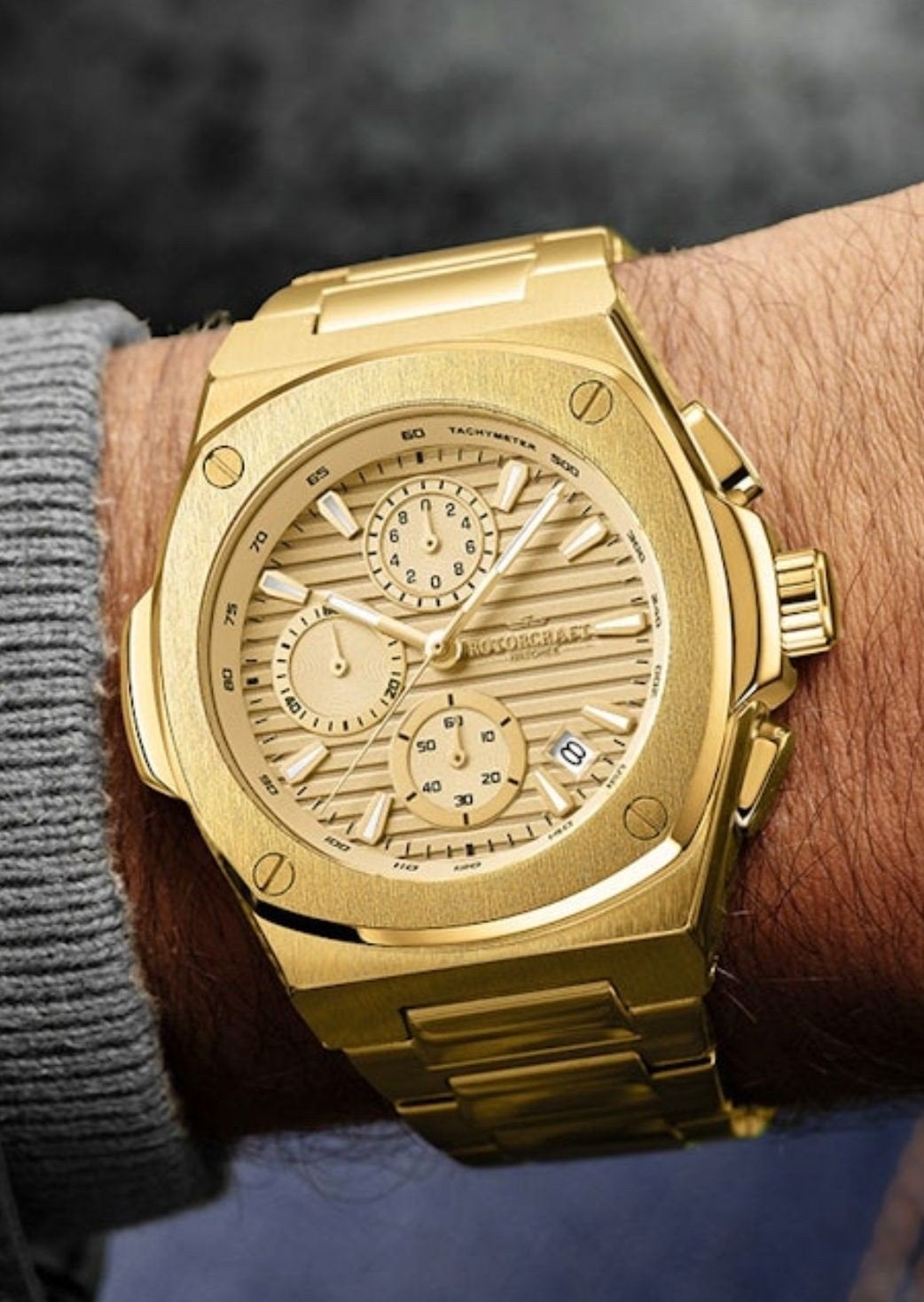 Rotorcraft Arcane Series Herenhorloge Goudkleurig, Overige merken, Staal, Staal, Polshorloge