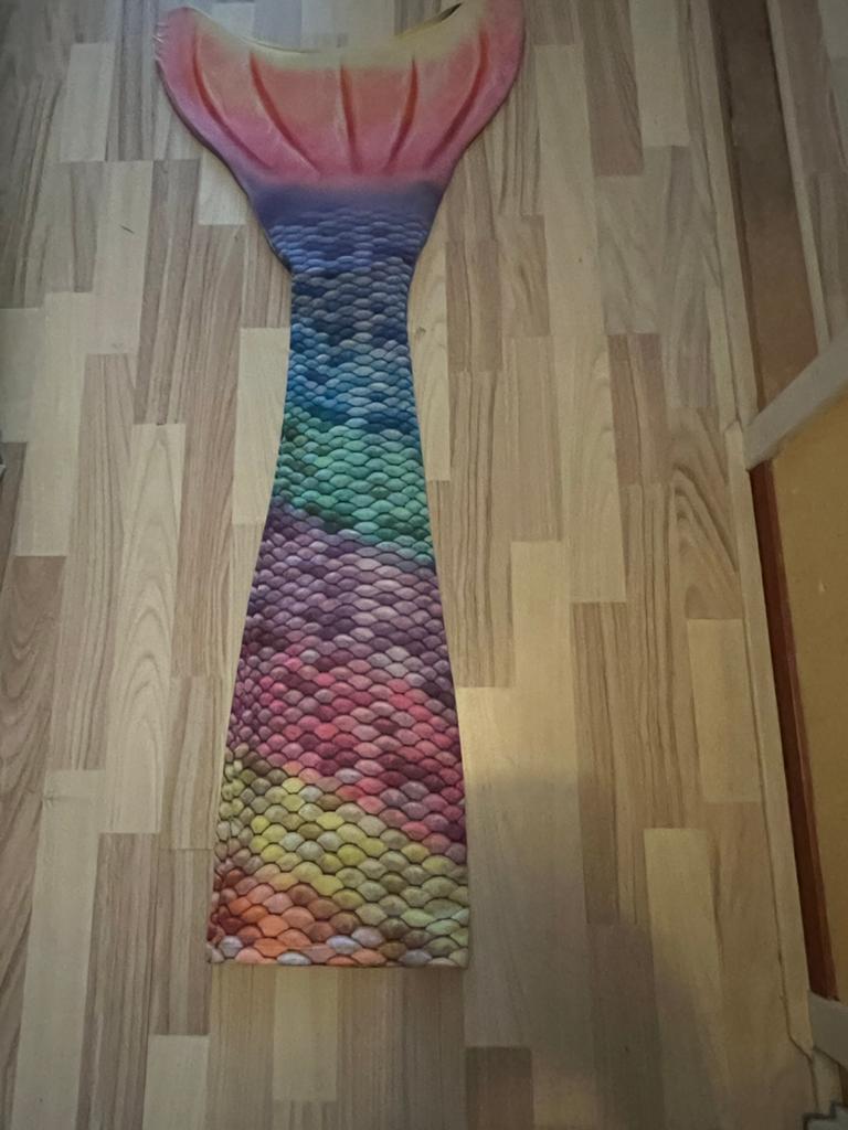 Zeemeerminstaart met Monovin - Regenboogkleuren, Ophalen of Verzenden, Zo goed als nieuw