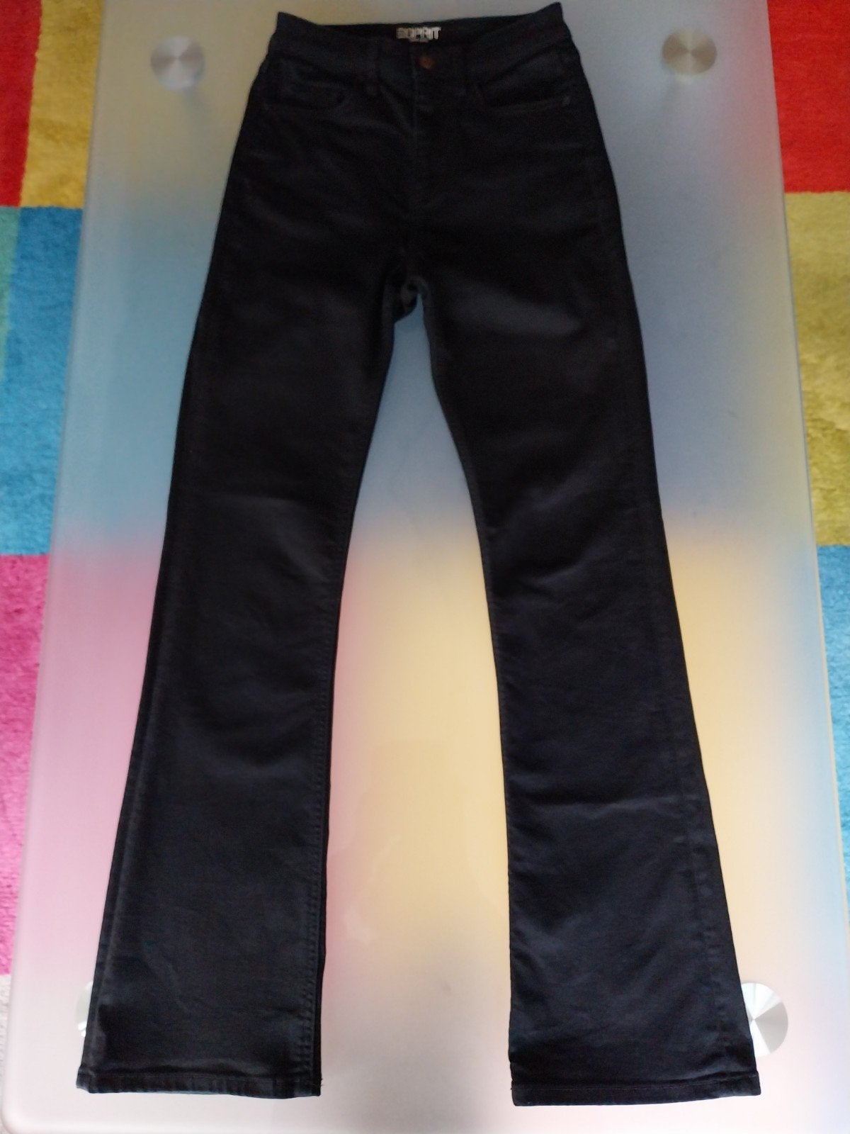 Dames spijkerbroek, zwart, model Bootcut, maat 27/32, Esprit, Ophalen of Verzenden, Zo goed als nieuw, Zwart