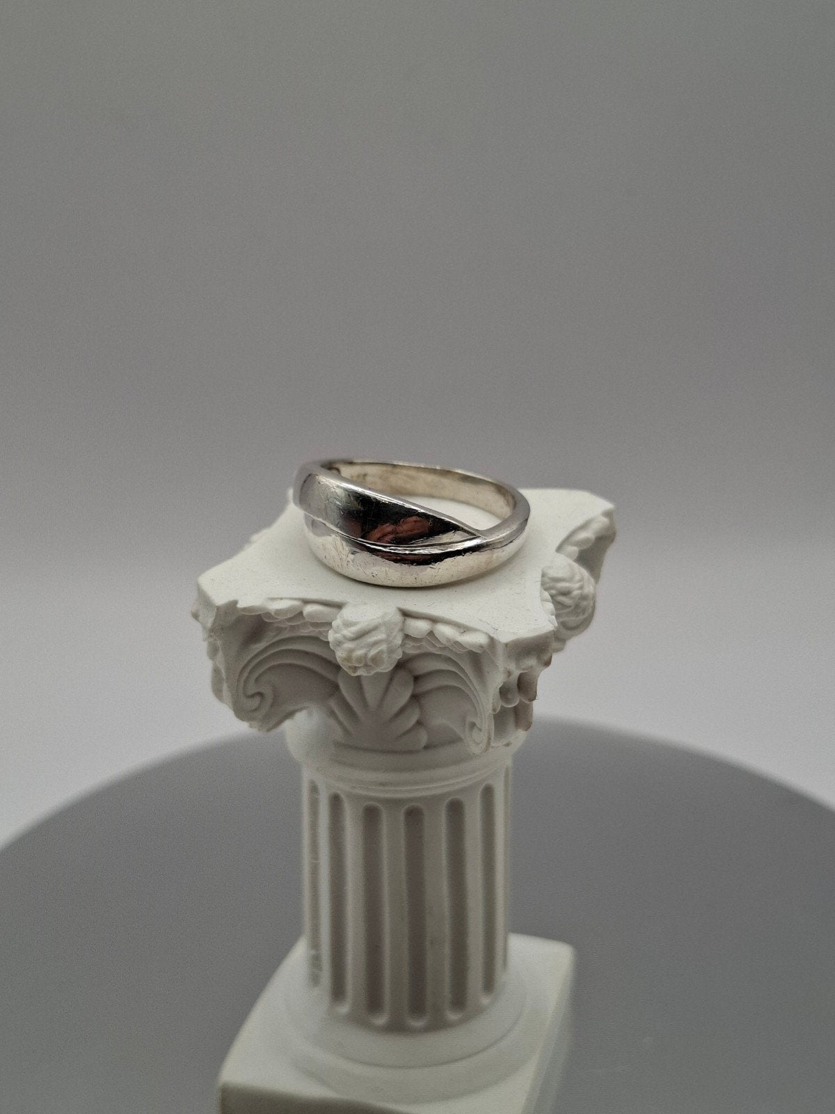 Zilveren ring maat 8.5 US, 18 tot 19, Gebruikt, Ophalen of Verzenden, Dame