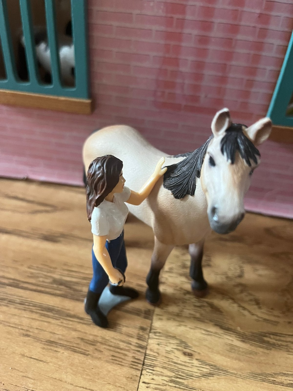 Schleich paardje met verzorgster, Ophalen of Verzenden, Zo goed als nieuw, Jongen of Meisje
