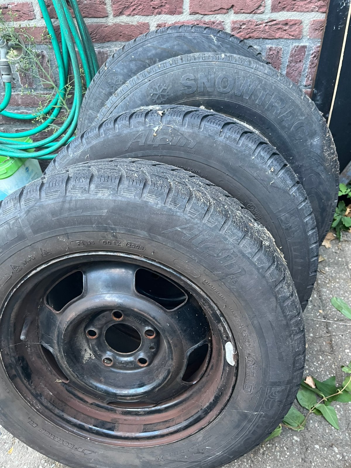 4 14 inch org stalen velgen volvo 240 245, Auto-onderdelen, Banden en Velgen, Ophalen, 14 inch, Gebruikt, 185 mm