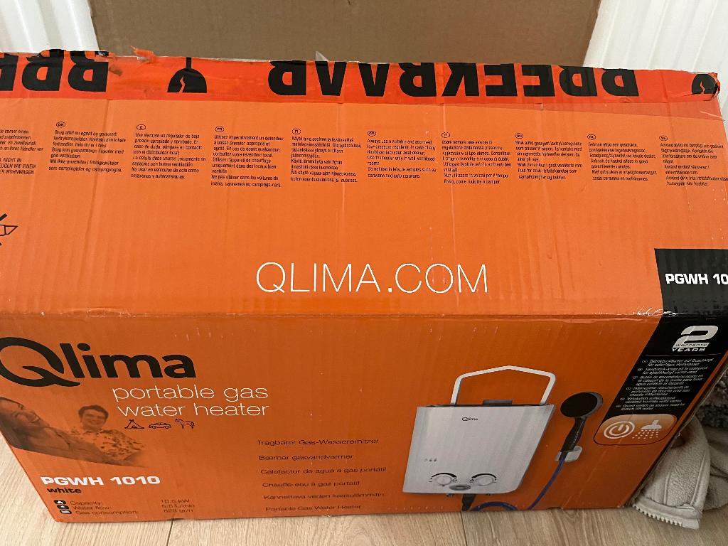 Qlima portable gas water heater, Ophalen of Verzenden, Nieuw, Kombuis en Sanitair
