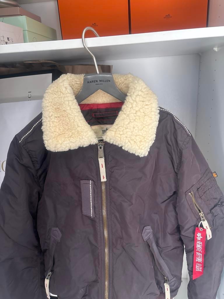Alpha Industries Bomberjack met teddy kraag, Kleding | Dames, Ophalen of Verzenden, Zo goed als nieuw, Maat 38/40 (M), Bruin