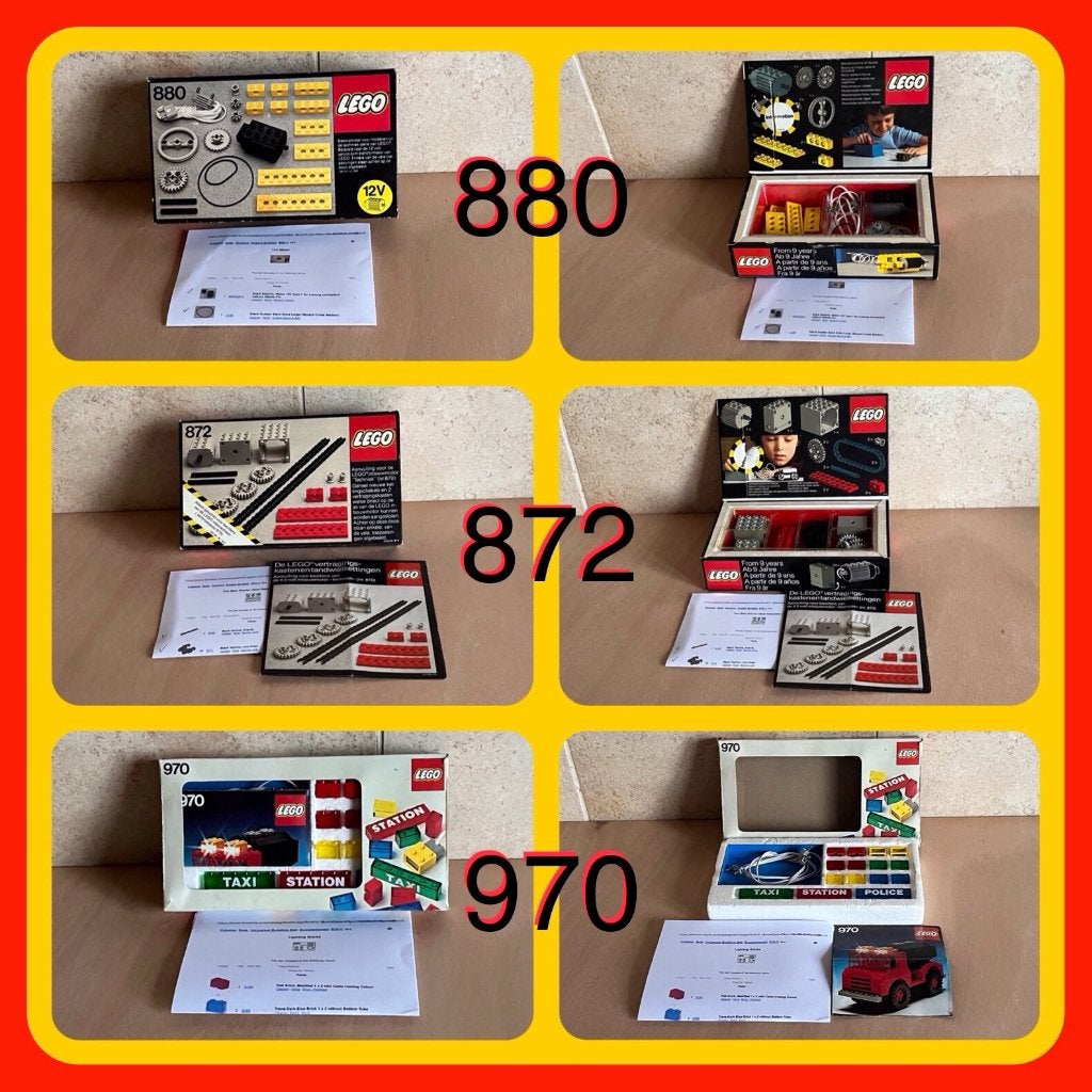 151. Vintage Techniek Lego Doos 872 / 879 / 880 / 970, Ophalen of Verzenden