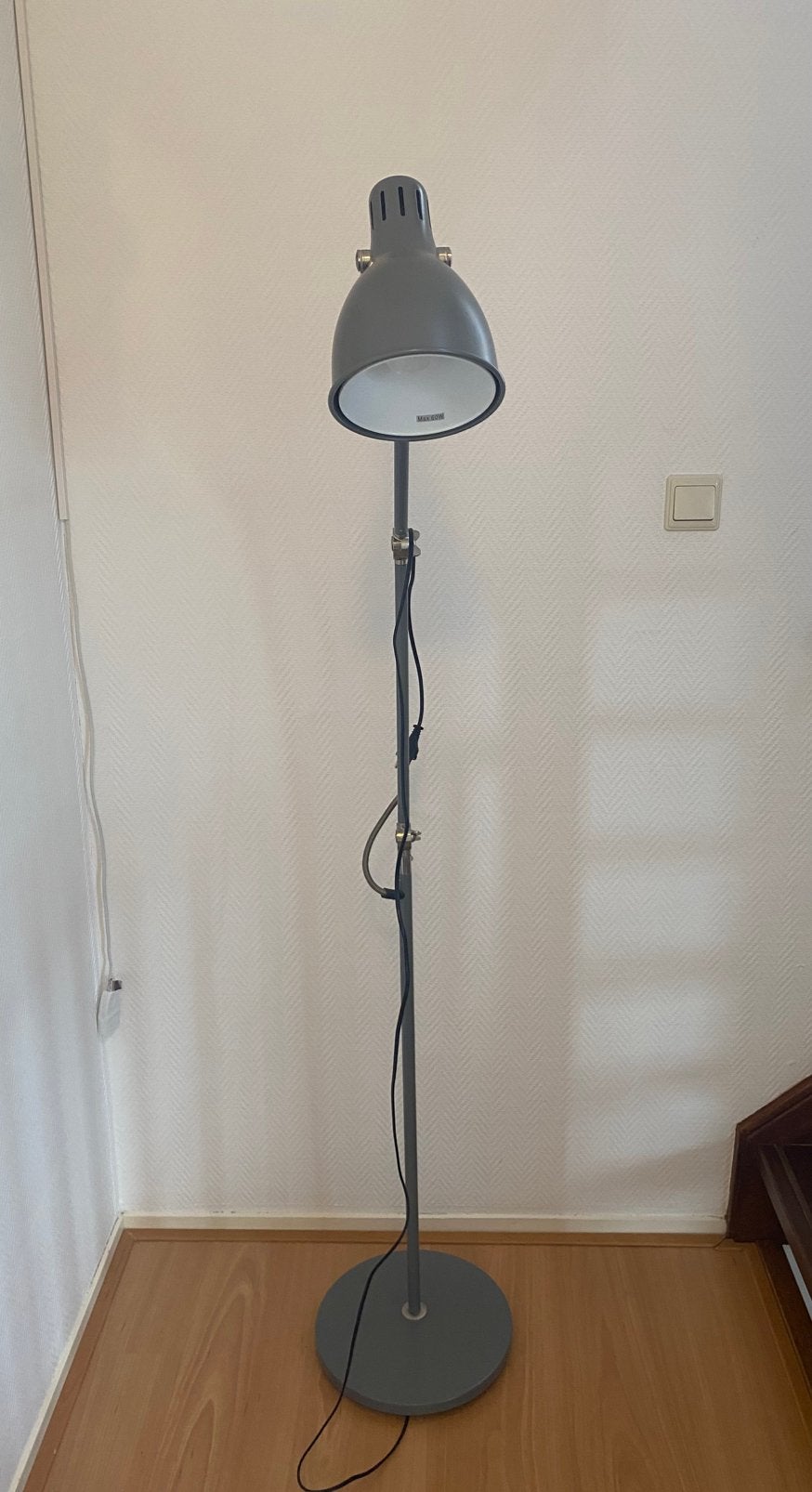 Lamp IKEA grijs, staand, Ophalen, Gebruikt, 100 tot 150 cm
