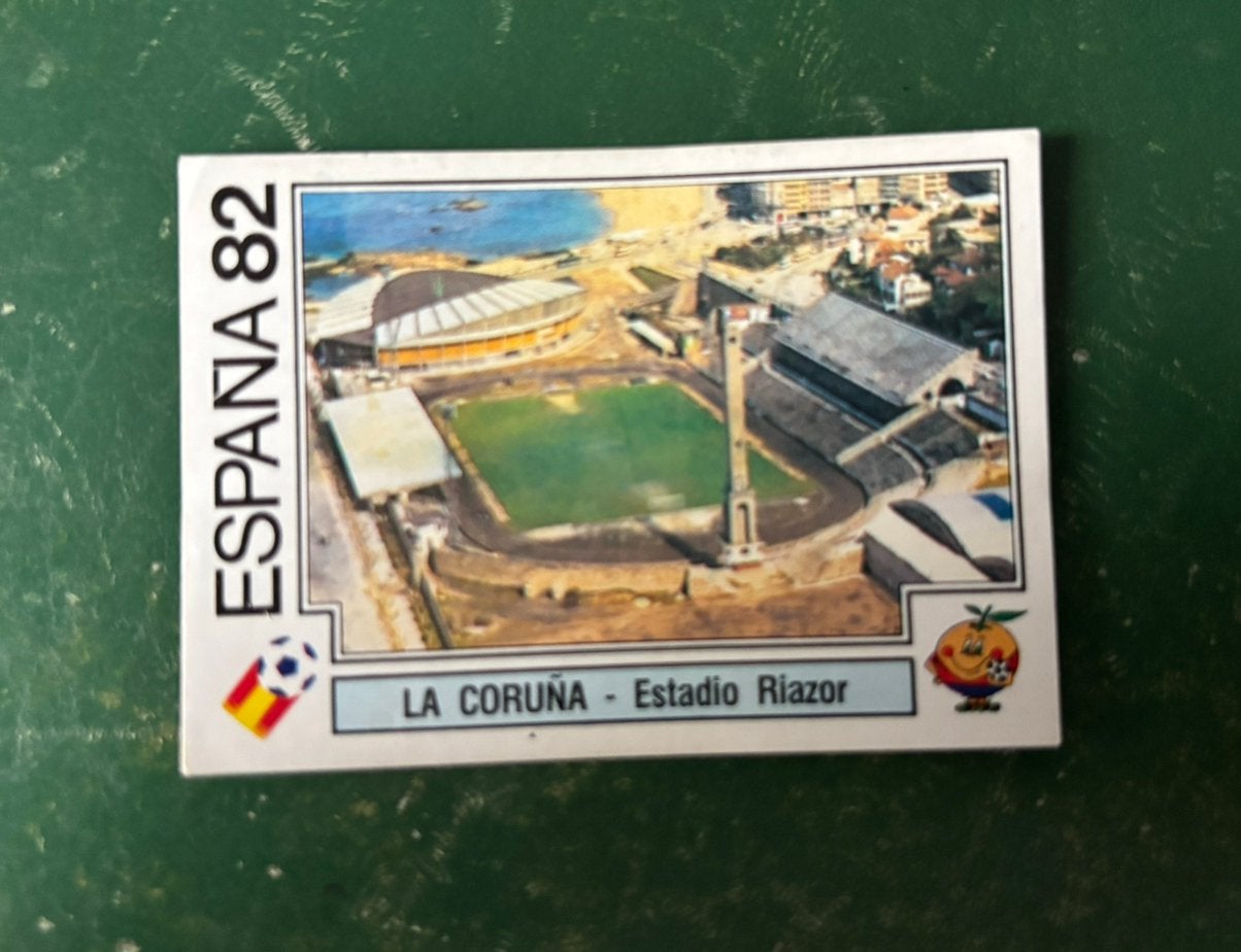Panini plaatje stadion Riazor La Coruna WK 82 #22, Ophalen of Verzenden