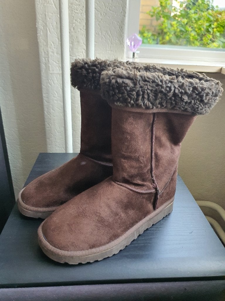 UGG Australia boots maat 36 bruin leer, Ophalen of Verzenden, Zo goed als nieuw, Bruin
