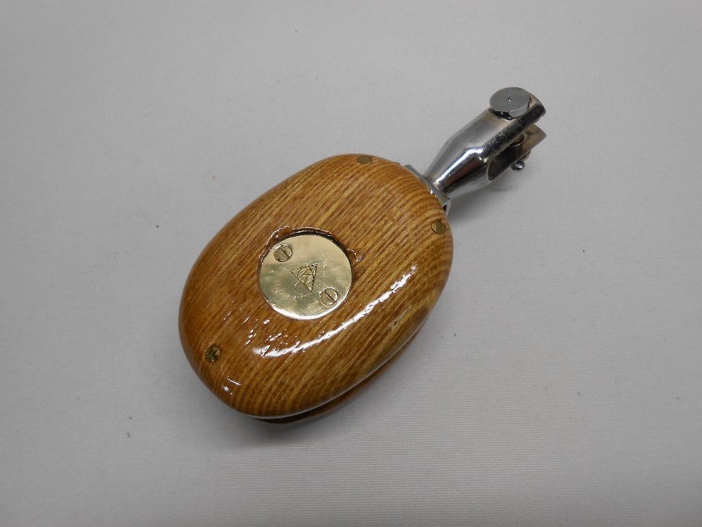 Houten Blok Katrol, enkelschijfs, draaiwartel, gaffel,10 mm, Ophalen of Verzenden, Nieuw, Lijn of Blok