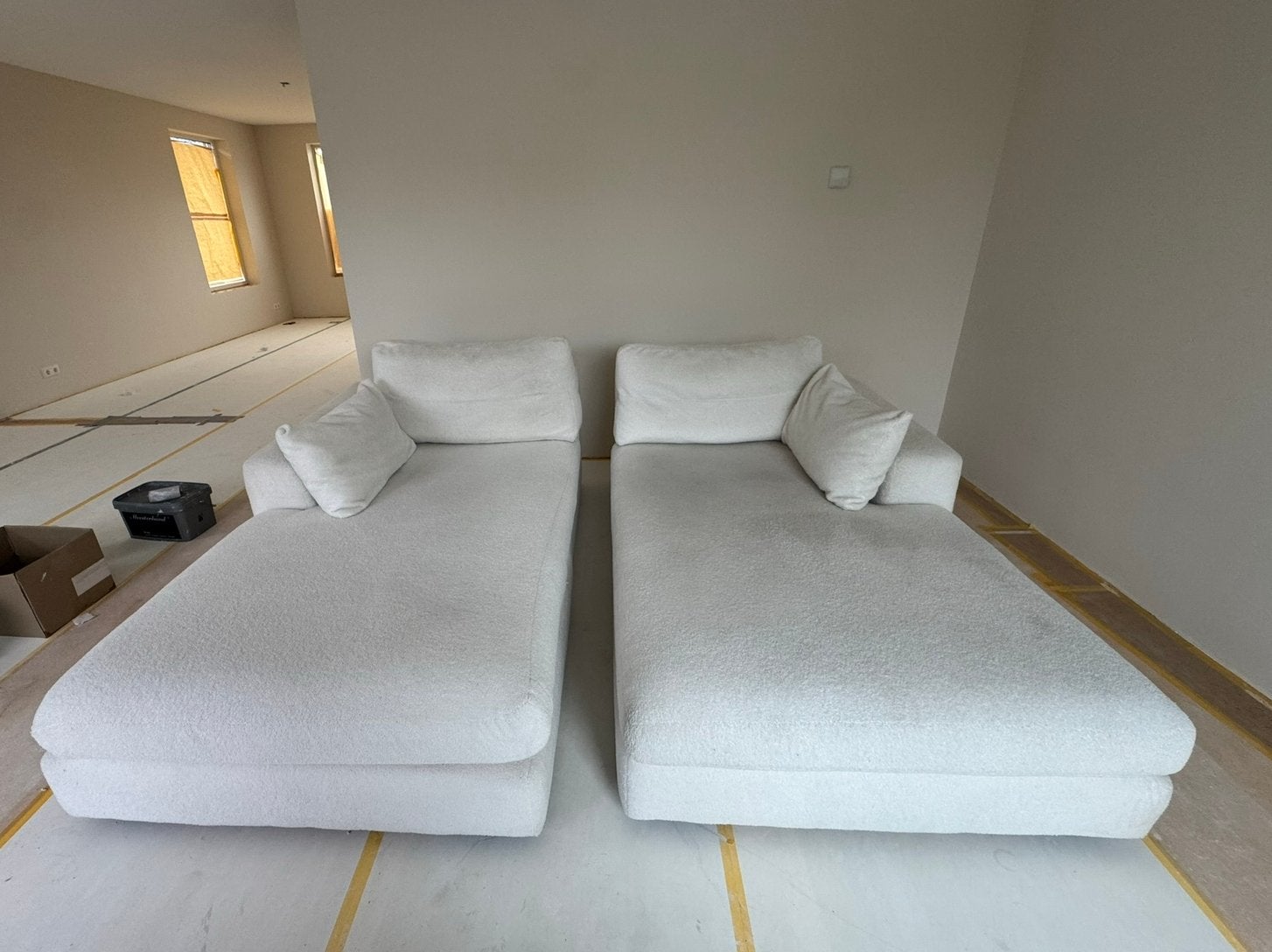 2x teddy bank chaise longue, Huis en Inrichting, Banken | Sofa's en Chaises Longues, Ophalen, Gebruikt, Stof, Minder dan 150 cm