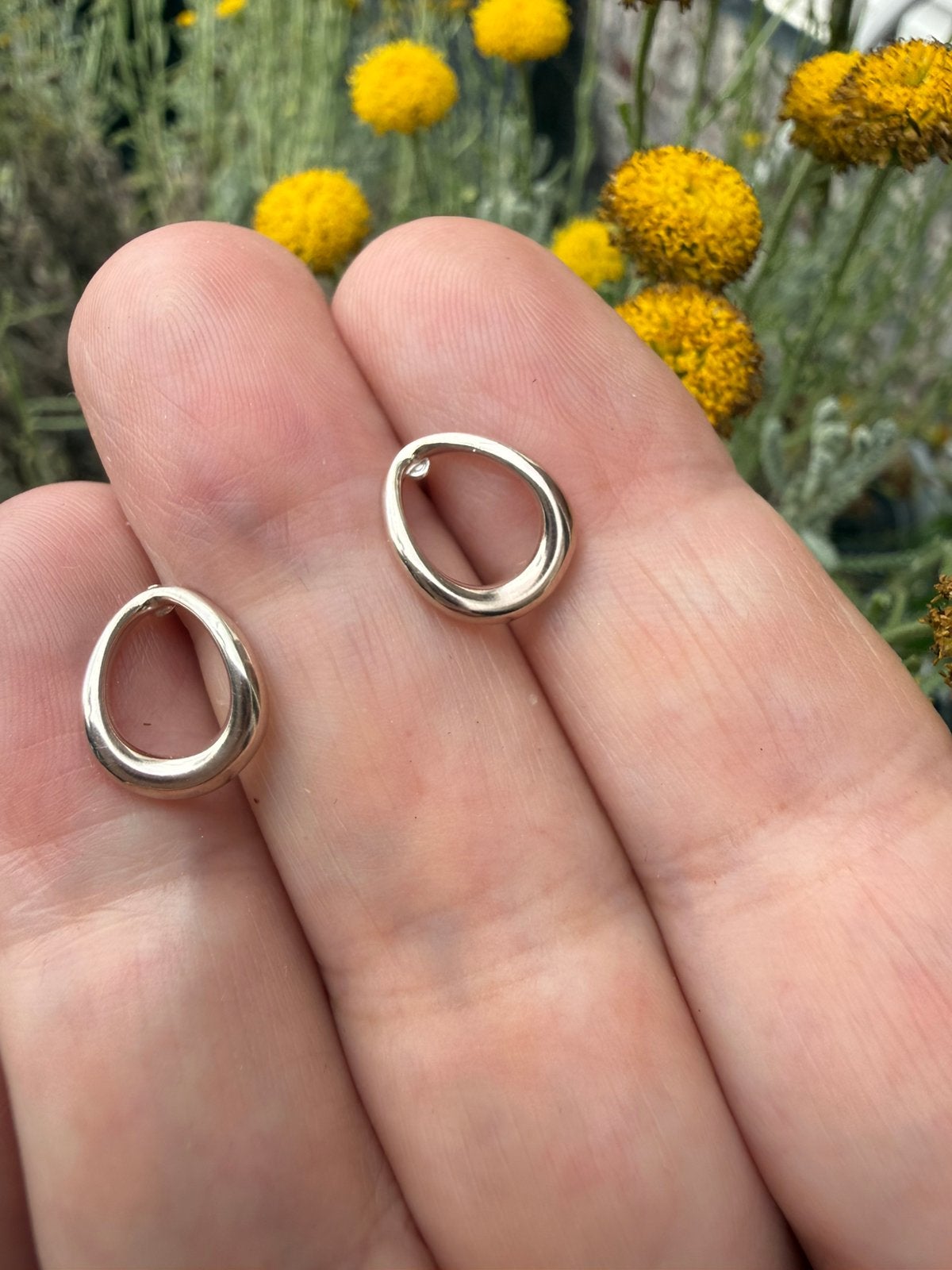 H264/ Zilveren GEORG JENSEN modernist oorbellen, Gebruikt, Verzenden, X, Zilver