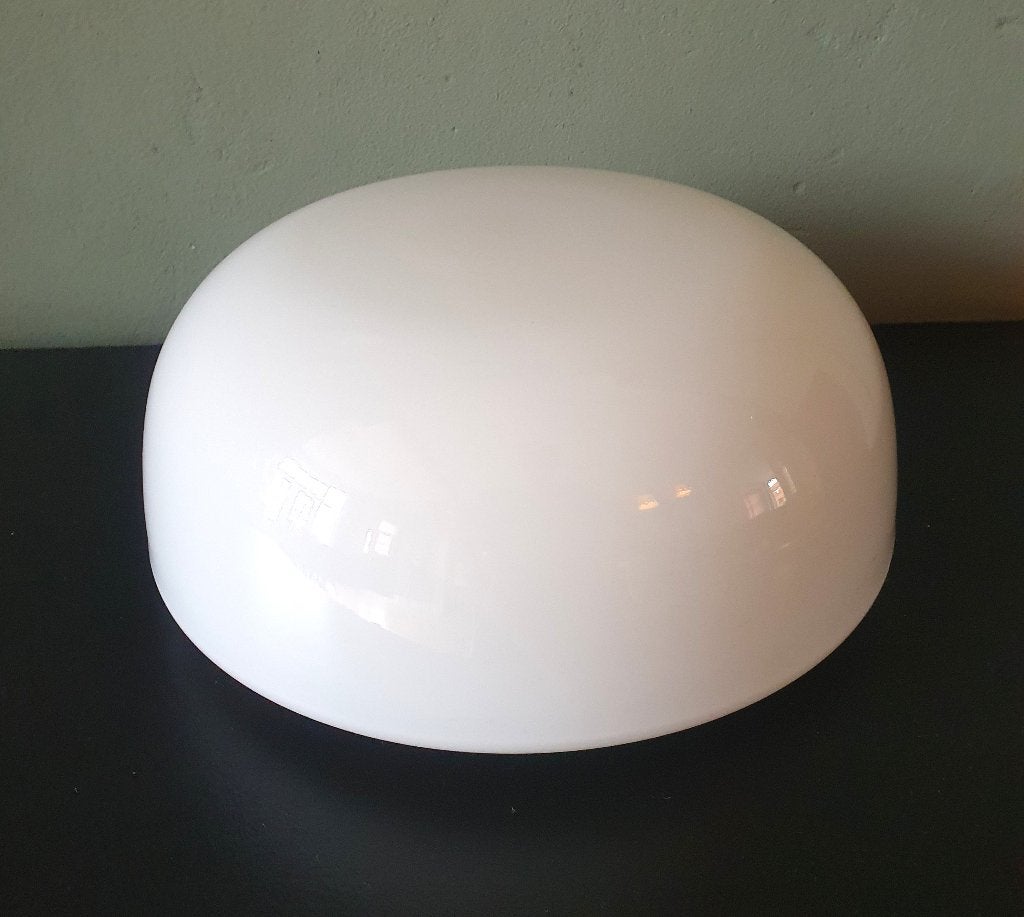 Superstrakke Vintage opaline wand/plafondlamp, Halve maan, E14 (klein), Ophalen of Verzenden, Zo goed als nieuw, Wandlamp