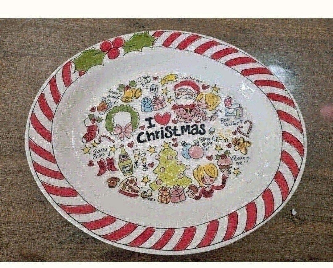 grote blond kerst schaal, Huis en Inrichting, Ophalen, Zo goed als nieuw, Aardewerk, Schaal of Schalen