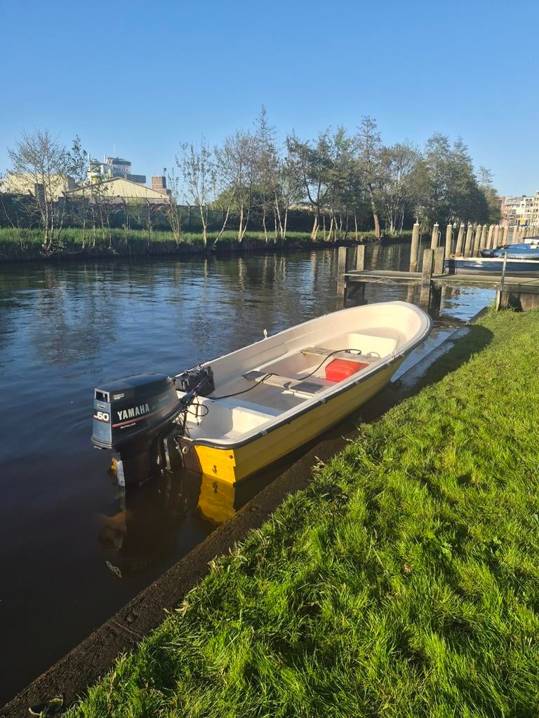 Shetland GH 14 met Yamaha 60 PK + trailer, vaarklare set, Ophalen, Gebruikt, Motor en Techniek, Motorboot