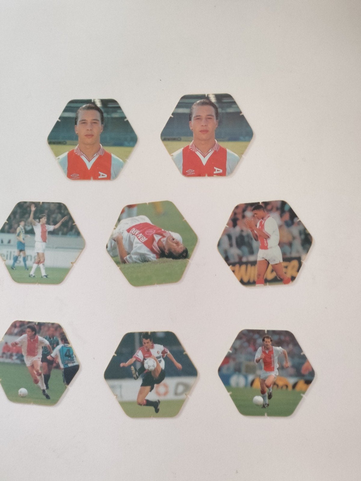 Super Topshots '96/'97 Ajax - 8 verschillende fiches, Ophalen of Verzenden, Zo goed als nieuw, Ajax, Shirt