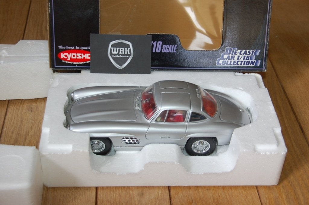 1:18 MERCEDES 300 SL GULLWING silver Kyosho WRH, Verzenden, Zo goed als nieuw, Auto, Kyosho