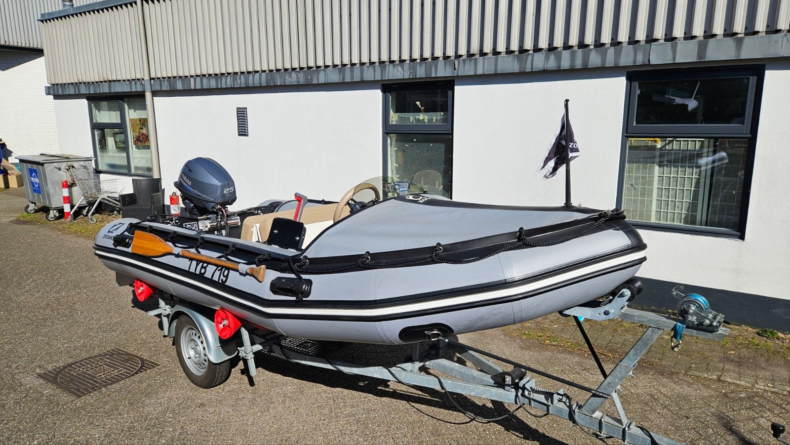 Zodiac Mark II Heritage – Yamaha 25 pk - trailer, Watersport en Boten, Ophalen, Gebruikt, Zodiac, Hout