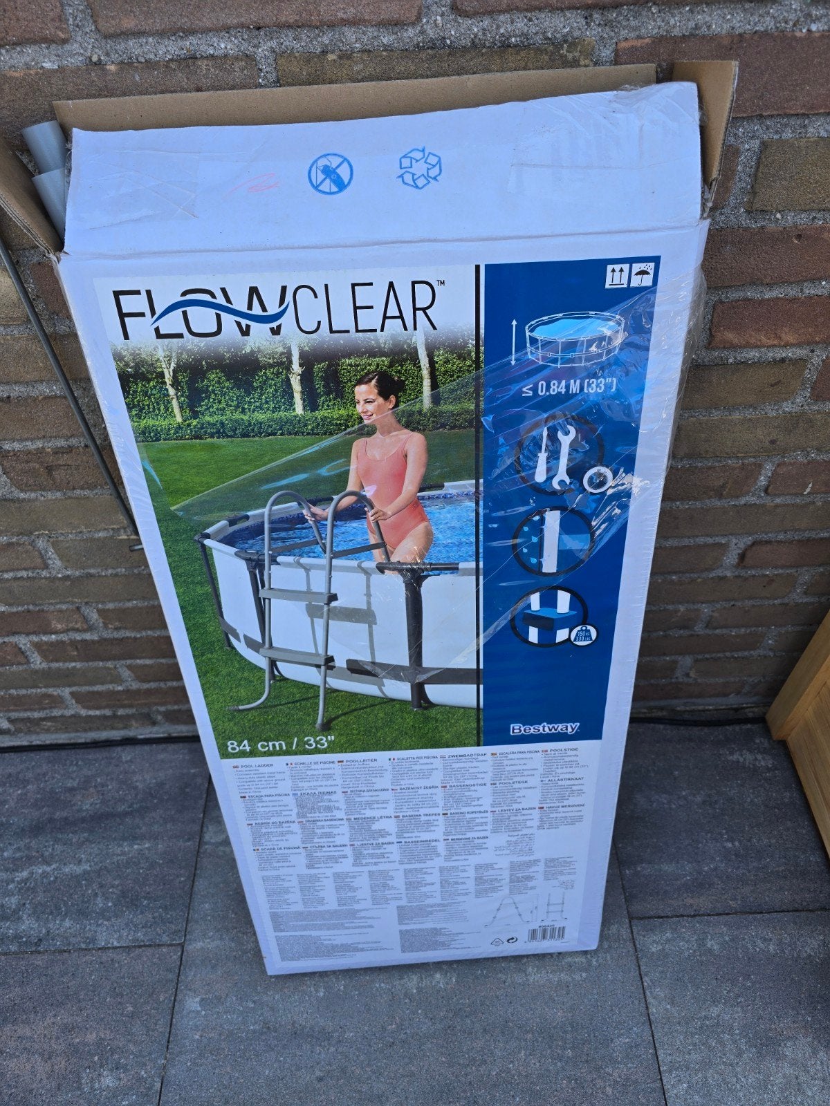 zwembadtrap, Ophalen, 80 tot 120 cm, Rond, Minder dan 200 cm