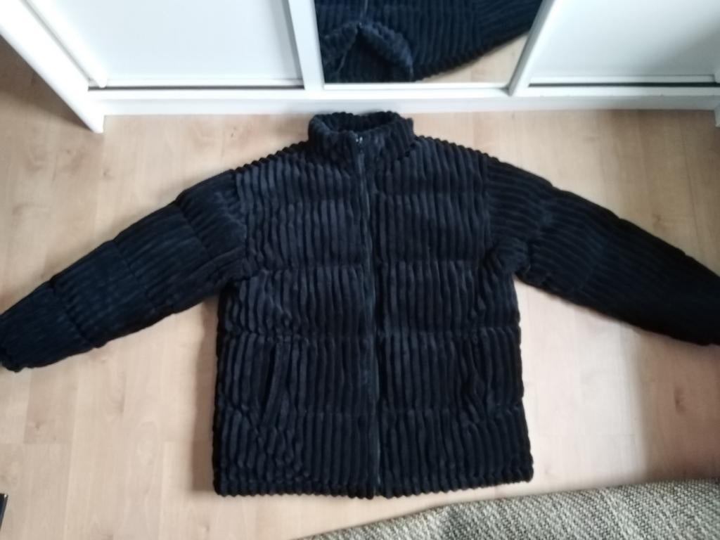 Zwarte winterjas manfinity, Kleding | Heren, Maat 52/54 (L), Zwart, Ophalen of Verzenden, Zo goed als nieuw