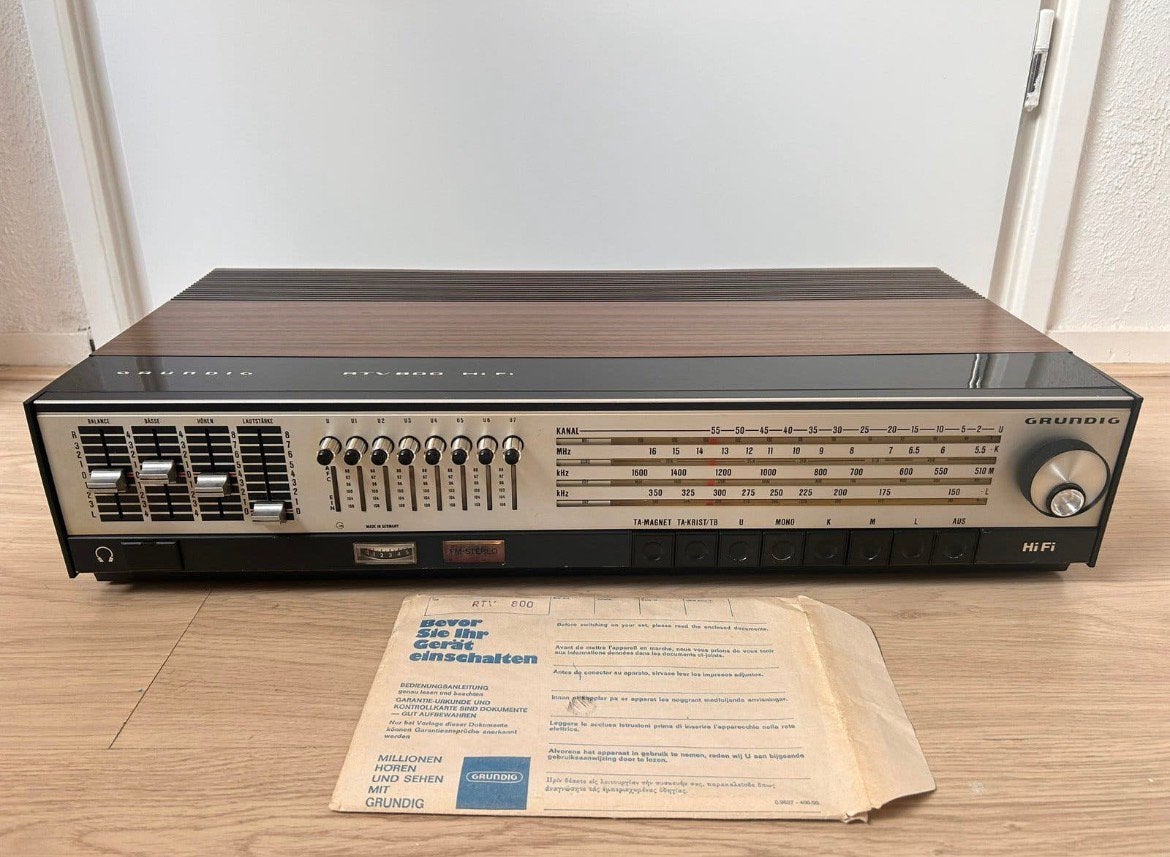 Grundig RTV 800 HiFi - Geserviced - Originele Papieren, Zo goed als nieuw, Ophalen, Overige merken, Minder dan 60 watt