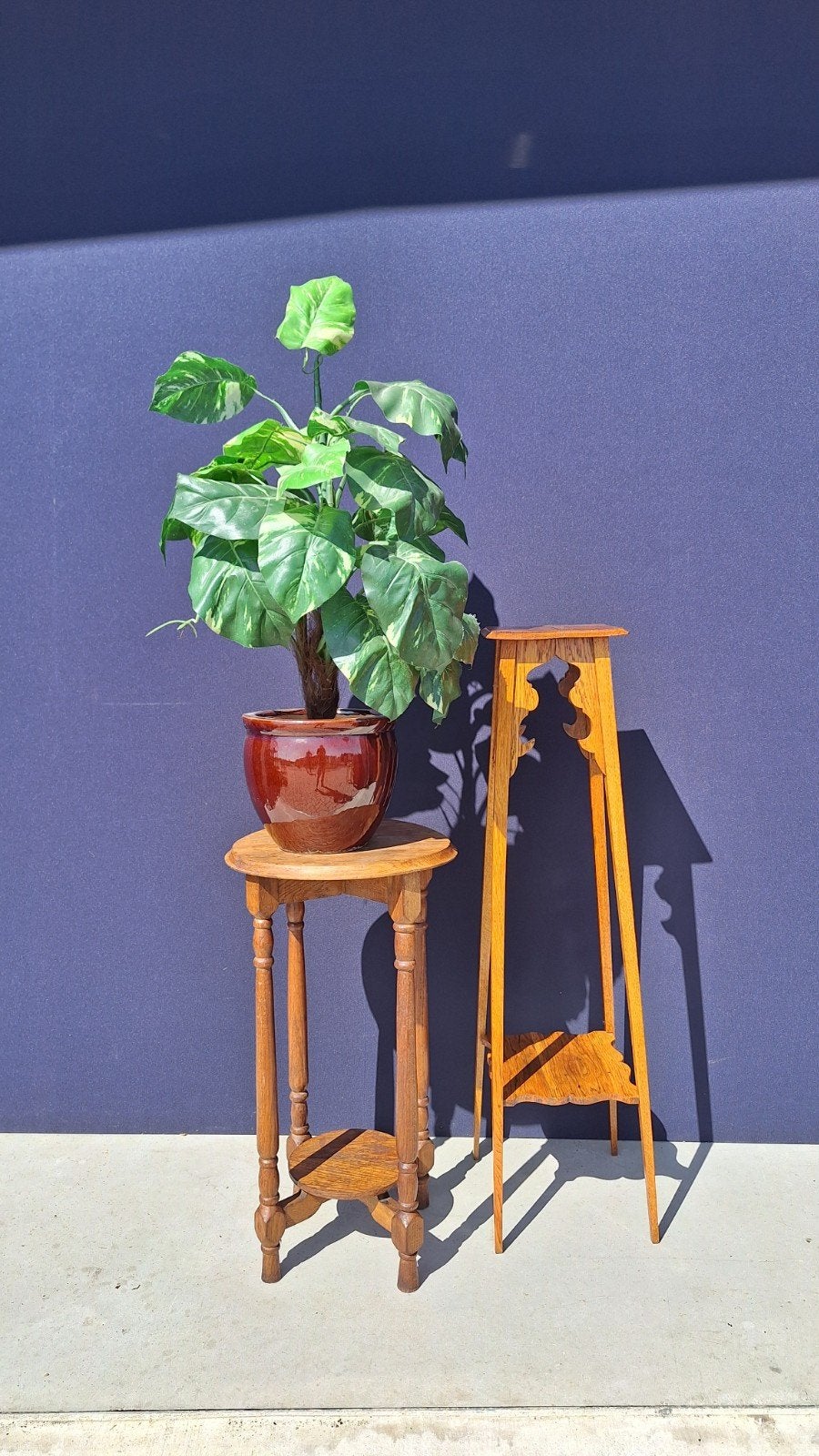 Diverse plantentafeltjes, bijzettafeltje, presenta tafeltje, Gebruikt, Vintage, Ophalen of Verzenden, Overige typen