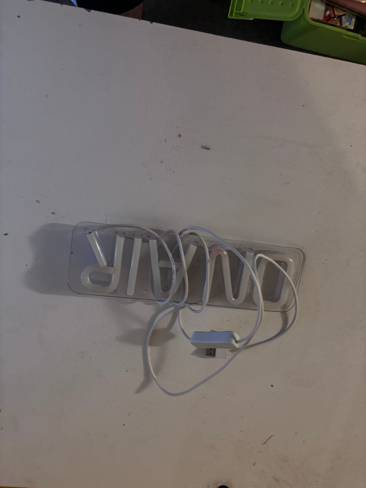 Neon LED-bord 'AIR' - Sfeervolle decoratie, Ophalen of Verzenden, Gebruikt