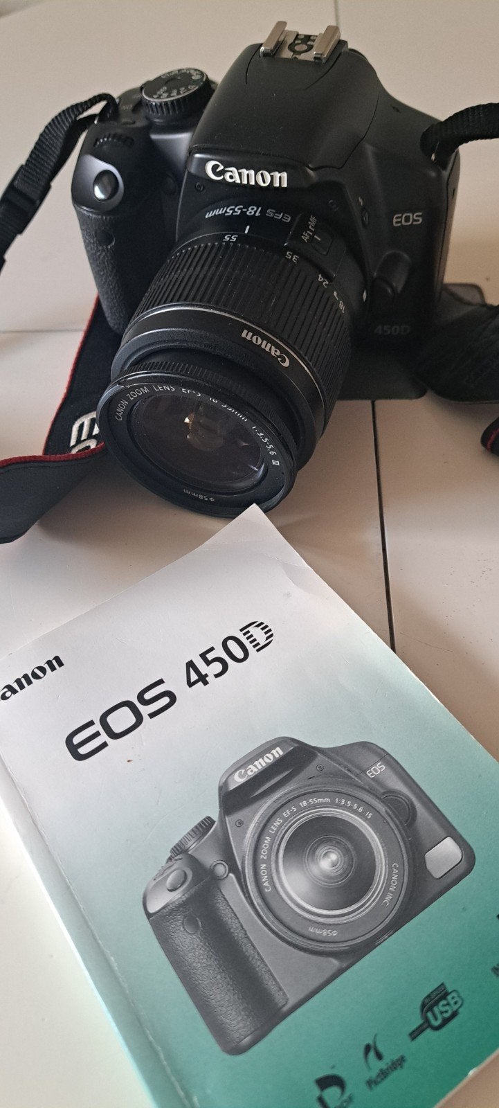 Canon EOS 450D met EF-S 18-55 lens., Spiegelreflex, Canon, 12 megapixels, Zo goed als nieuw