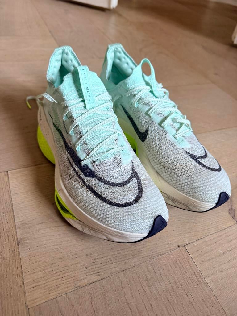 Nike Alphafly 2 Hardloopschoenen maat 42,5, Ophalen of Verzenden, Zo goed als nieuw, Hardlopen, Hardloopschoenen