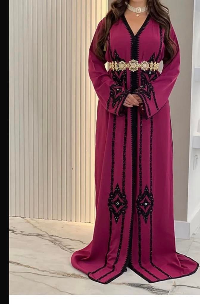 Marokkaanse jurk Kaftan, Ophalen of Verzenden, Zo goed als nieuw, Paars, Overige typen