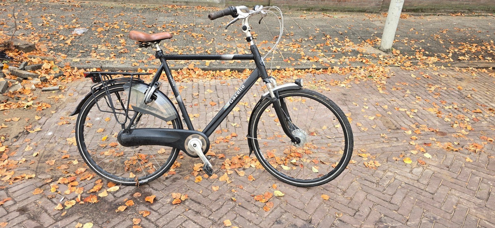 Gazelle Orange heren fiets met hoge frame, Fietsen en Brommers, Ophalen, Gebruikt, Versnellingen, 65 cm of meer