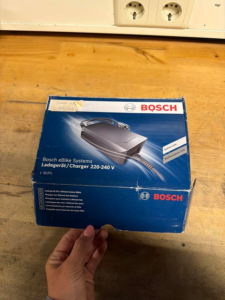 Bosch eBike Lader/Oplader 220-240V - Active/Performance Line, Ophalen of Verzenden, Gebruikt