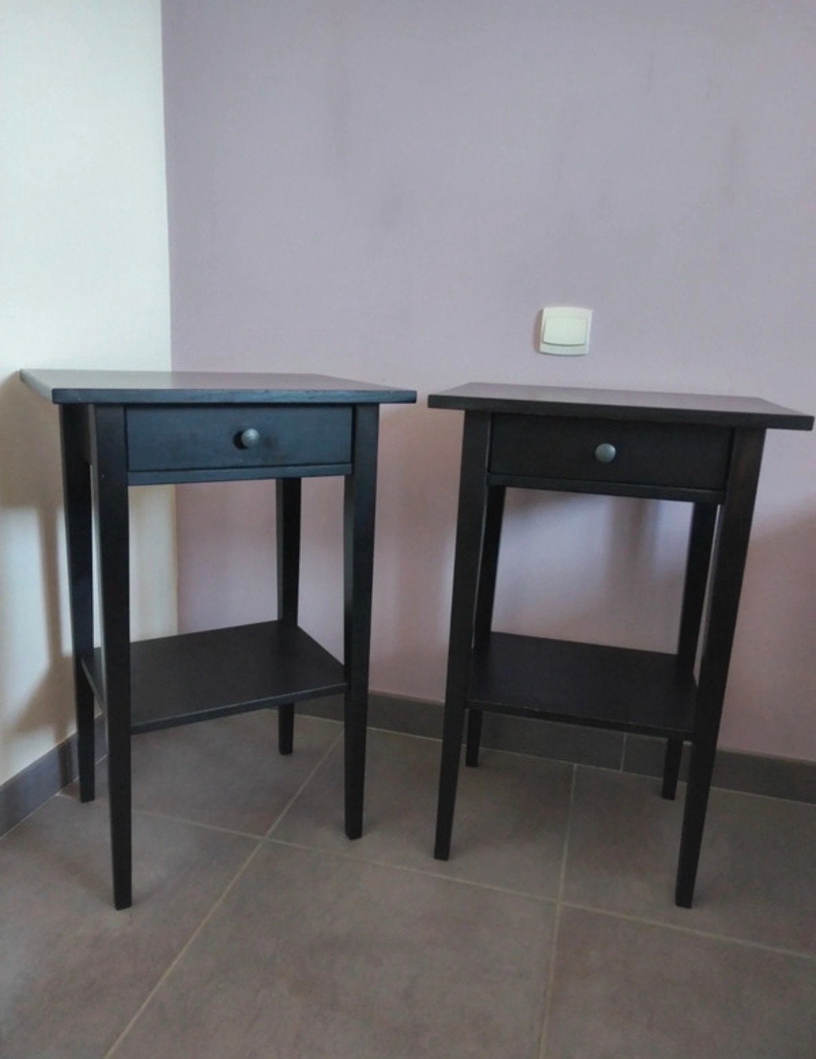2 Hemnes nachtkastjes van Ikea, Ophalen, Minder dan 55 cm, Gebruikt, Overige vormen