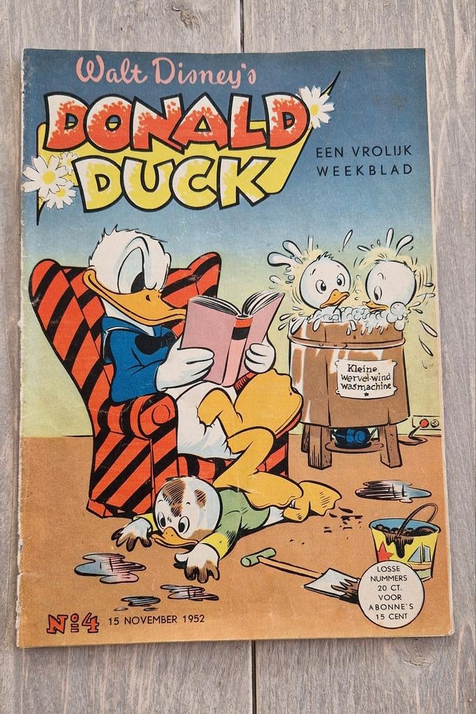 Donald Duck Weekblad Nr. 4 - 15 November 1952, Boeken, Stripboeken, Ophalen, Gelezen, Walt Disney, Eén stripboek